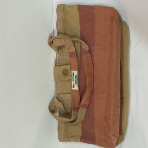 Woven Bag Bill Brown London Hand Woven Canvas Striped Vintage Purse Satchel